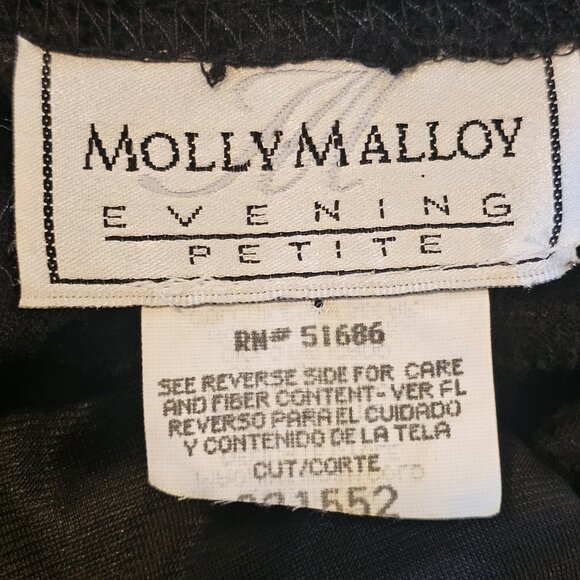 VTG 90s Black Velvet Long Dress‎ Midi To Maxi Longsleeve Gothic Sz L Stretchy - Picture 9 of 10